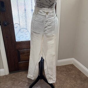 a new day Cream Pleated Trousers